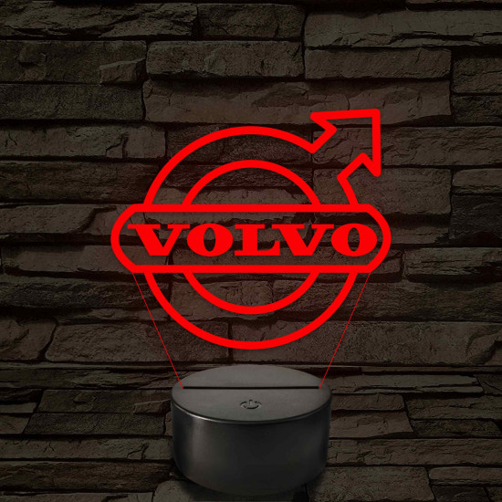 Volvo logó – 7 színű, színváltós LED lámpa