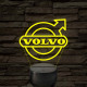 Volvo logó – 7 színű, színváltós LED lámpa
