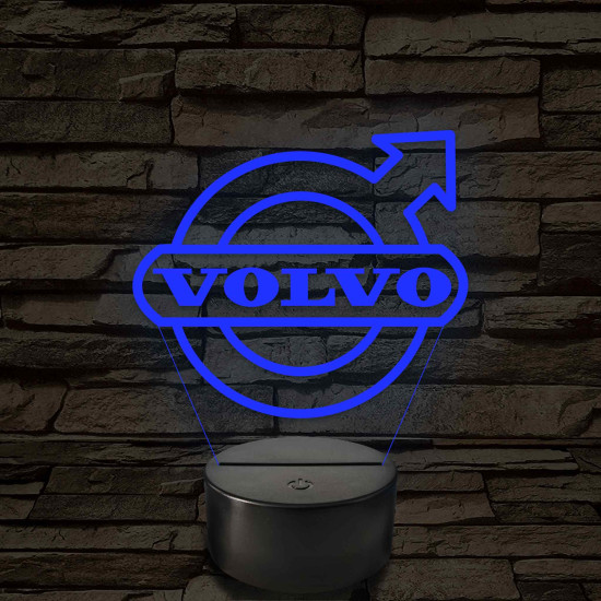 Volvo logó – 7 színű, színváltós LED lámpa