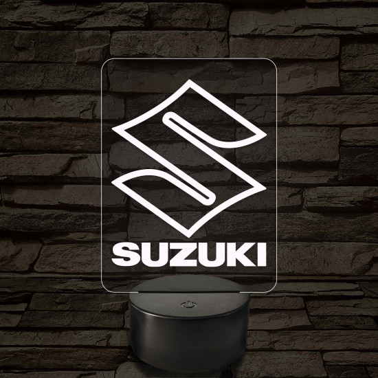 Suzuki logó – 7 színű, színváltós LED lámpa