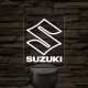 Suzuki logó – 7 színű, színváltós LED lámpa
