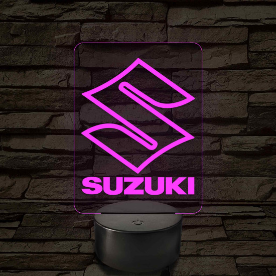 Suzuki logó – 7 színű, színváltós LED lámpa