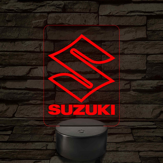 Suzuki logó – 7 színű, színváltós LED lámpa