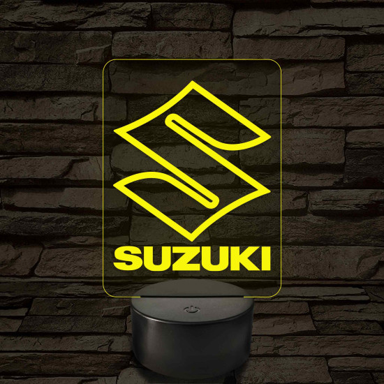 Suzuki logó – 7 színű, színváltós LED lámpa