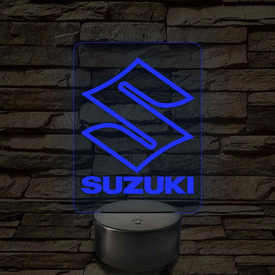 Suzuki logó – 7 színű, színváltós LED lámpa