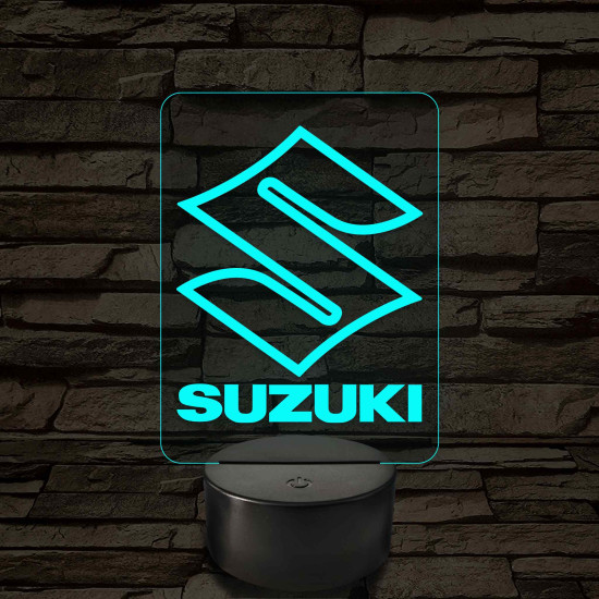 Suzuki logó – 7 színű, színváltós LED lámpa