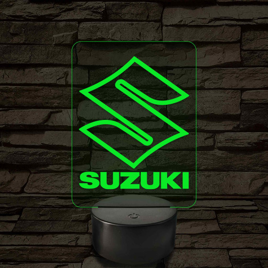 Suzuki logó – 7 színű, színváltós LED lámpa
