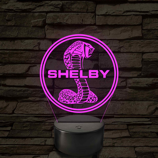 Shelby logó – 7 színű, színváltós LED lámpa