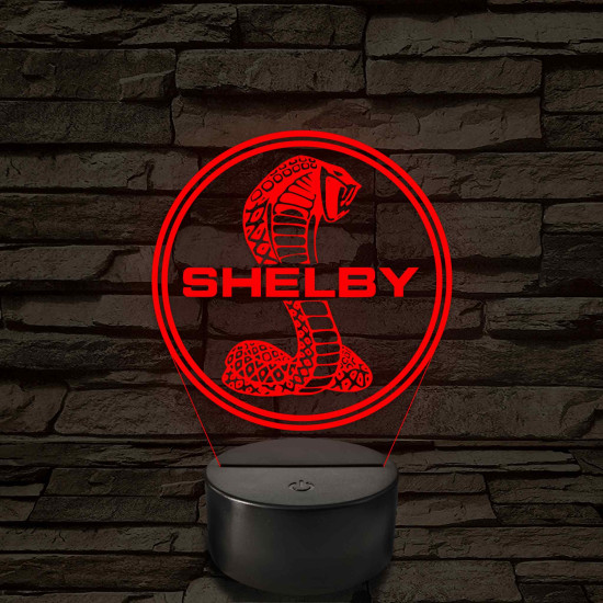 Shelby logó – 7 színű, színváltós LED lámpa