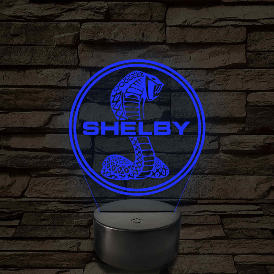 Shelby logó – 7 színű, színváltós LED lámpa