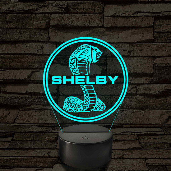Shelby logó – 7 színű, színváltós LED lámpa