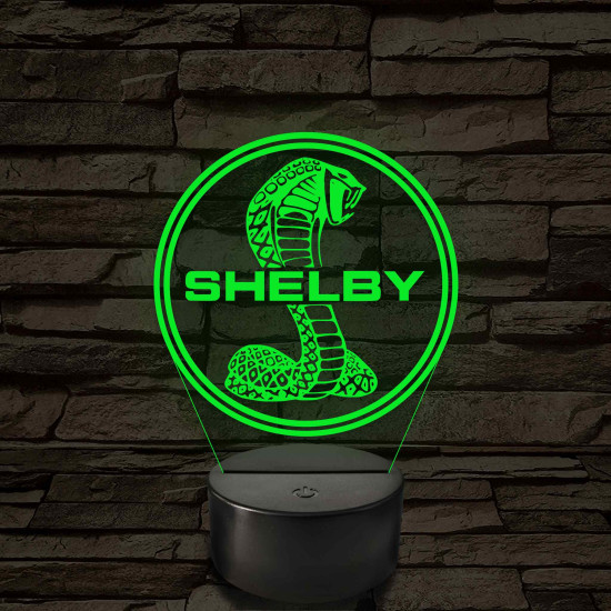Shelby logó – 7 színű, színváltós LED lámpa