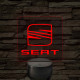 Seat logó – 7 színű, színváltós LED lámpa