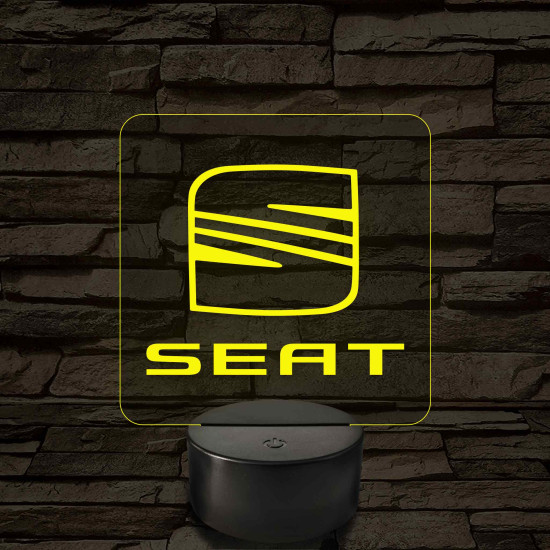 Seat logó – 7 színű, színváltós LED lámpa