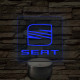 Seat logó – 7 színű, színváltós LED lámpa