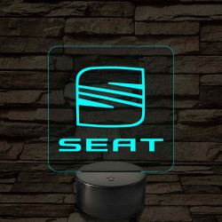 Seat logó – 7 színű, színváltós LED lámpa