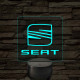 Seat logó – 7 színű, színváltós LED lámpa