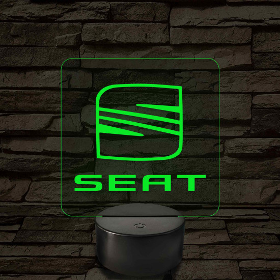 Seat logó – 7 színű, színváltós LED lámpa