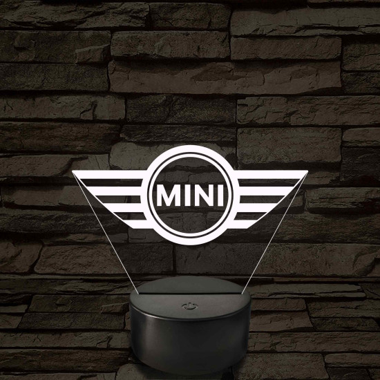 Mini logó – 7 színű, színváltós LED lámpa