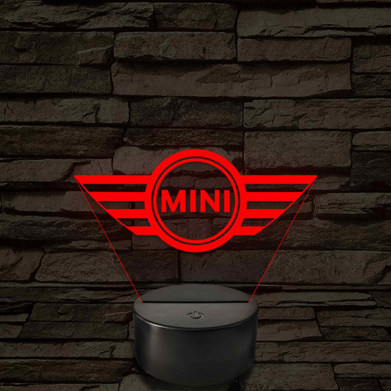 Mini logó – 7 színű, színváltós LED lámpa