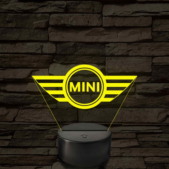 Mini logó – 7 színű, színváltós LED lámpa