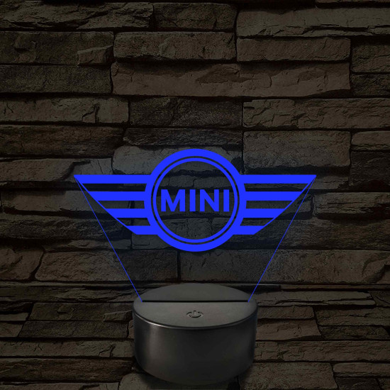 Mini logó – 7 színű, színváltós LED lámpa