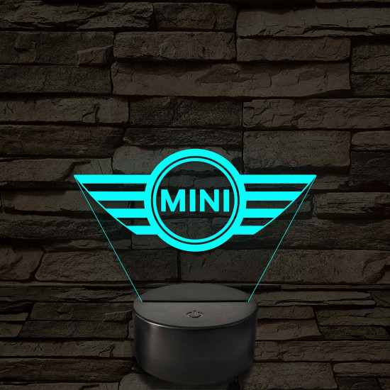 Mini logó – 7 színű, színváltós LED lámpa