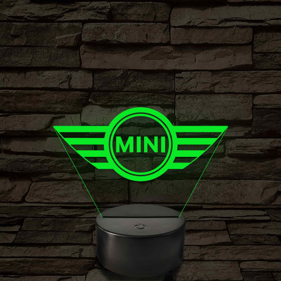 Mini logó – 7 színű, színváltós LED lámpa