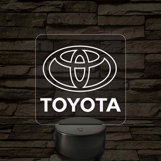 Toyota logó – 7 színű, színváltós LED lámpa