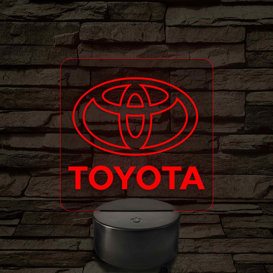Toyota logó – 7 színű, színváltós LED lámpa