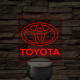 Toyota logó – 7 színű, színváltós LED lámpa