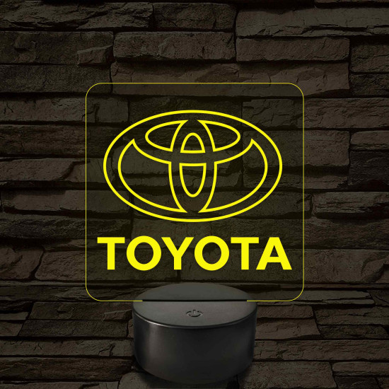 Toyota logó – 7 színű, színváltós LED lámpa