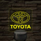 Toyota logó – 7 színű, színváltós LED lámpa