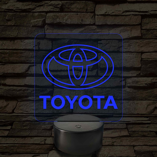 Toyota logó – 7 színű, színváltós LED lámpa