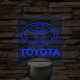 Toyota logó – 7 színű, színváltós LED lámpa