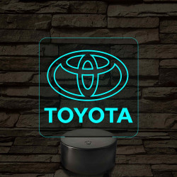 Toyota logó – 7 színű, színváltós LED lámpa