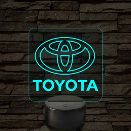 Toyota logó – 7 színű, színváltós LED lámpa