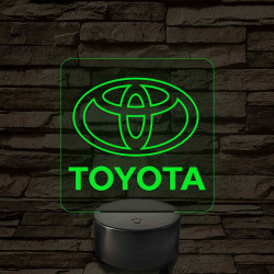 Toyota logó – 7 színű, színváltós LED lámpa