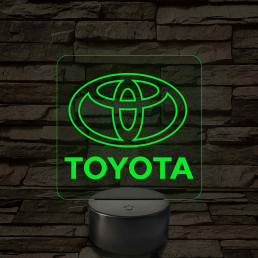 Toyota logó – 7 színű, színváltós LED lámpa