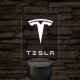 Tesla logó – 7 színű, színváltós LED lámpa