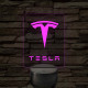 Tesla logó – 7 színű, színváltós LED lámpa