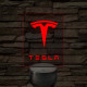 Tesla logó – 7 színű, színváltós LED lámpa