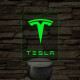 Tesla logó – 7 színű, színváltós LED lámpa