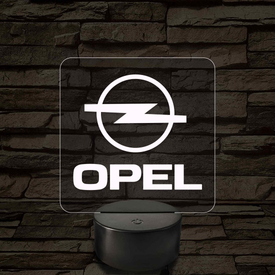 Opel logó – 7 színű, színváltós LED lámpa