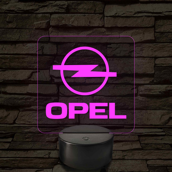 Opel logó – 7 színű, színváltós LED lámpa