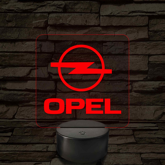 Opel logó – 7 színű, színváltós LED lámpa