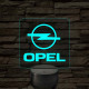 Opel logó – 7 színű, színváltós LED lámpa