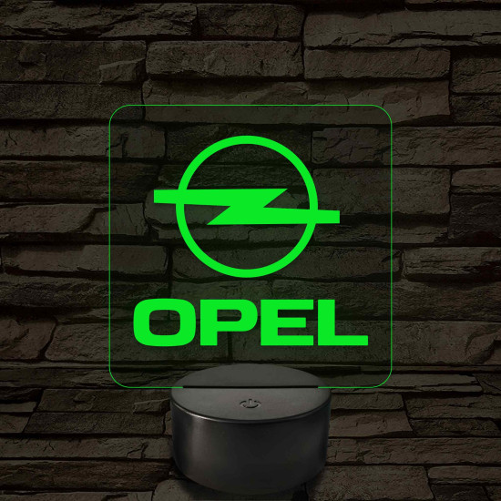 Opel logó – 7 színű, színváltós LED lámpa