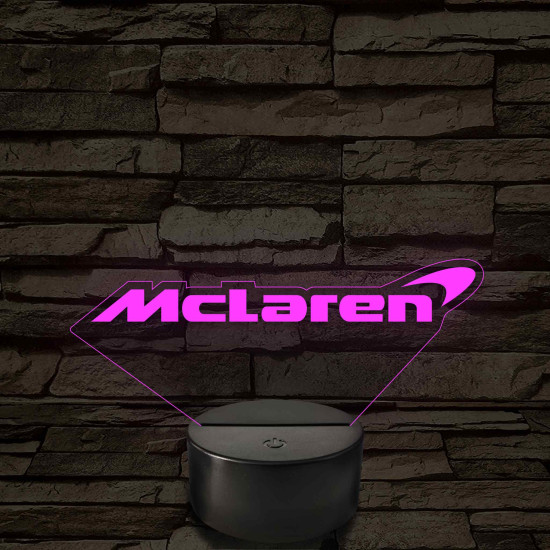 McLaren logó – 7 színű, színváltós LED lámpa