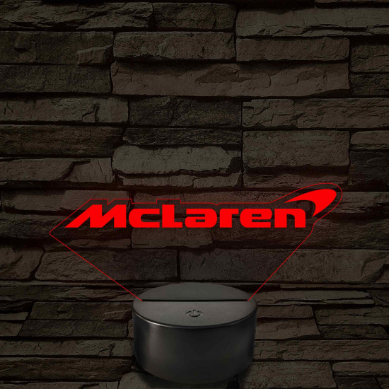 McLaren logó – 7 színű, színváltós LED lámpa
